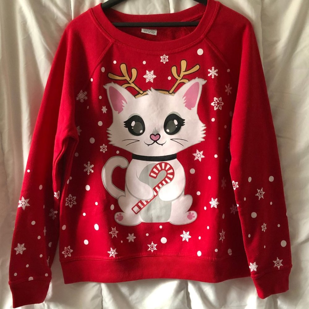 Graphic Holiday Crewneck Sweatshirt (Women's Size Small)
